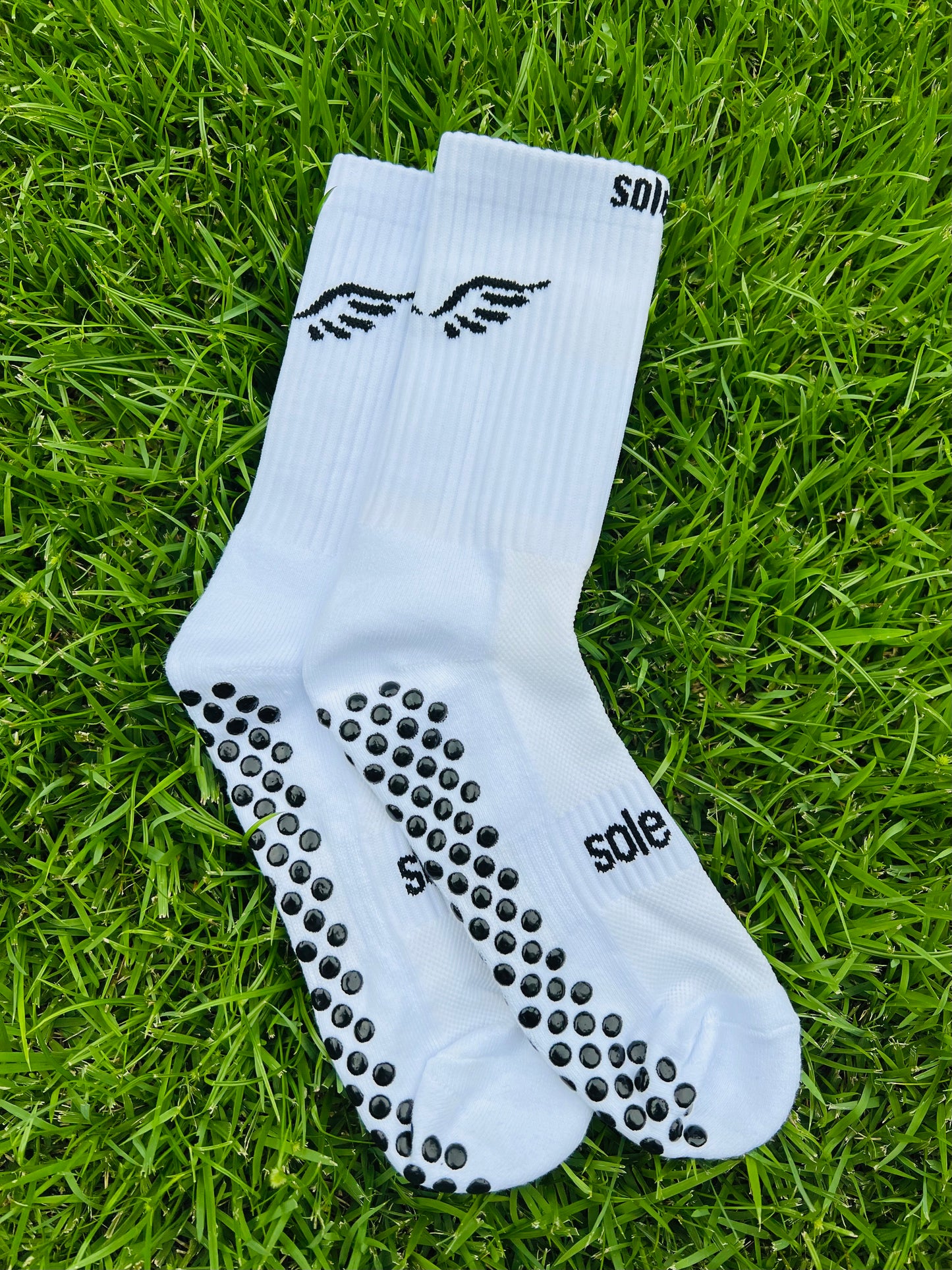 WHITE GRIP SOCK